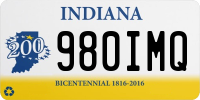 IN license plate 980IMQ