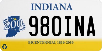 IN license plate 980INA