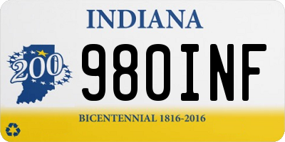IN license plate 980INF