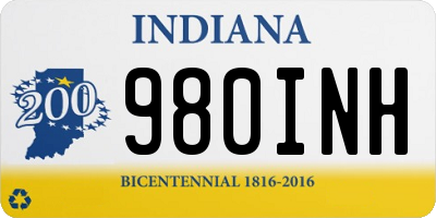 IN license plate 980INH