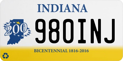 IN license plate 980INJ