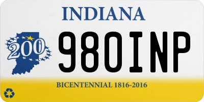 IN license plate 980INP