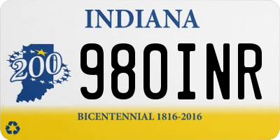 IN license plate 980INR
