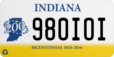 IN license plate 980IOI