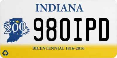 IN license plate 980IPD