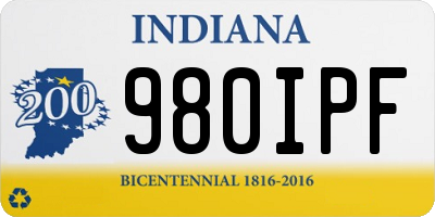 IN license plate 980IPF
