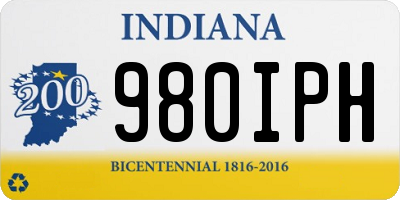 IN license plate 980IPH