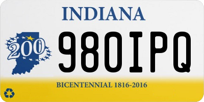 IN license plate 980IPQ