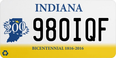 IN license plate 980IQF