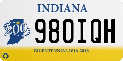 IN license plate 980IQH
