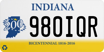 IN license plate 980IQR