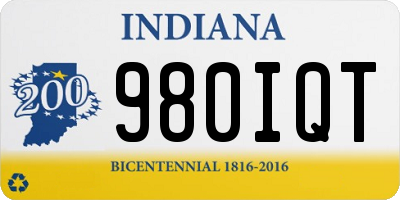 IN license plate 980IQT