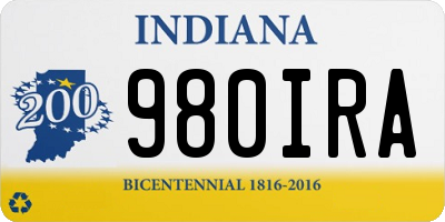 IN license plate 980IRA