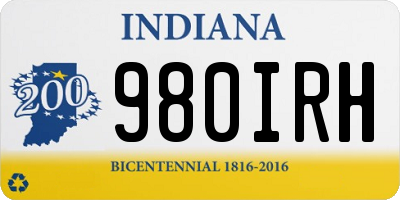 IN license plate 980IRH
