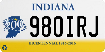 IN license plate 980IRJ