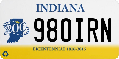 IN license plate 980IRN