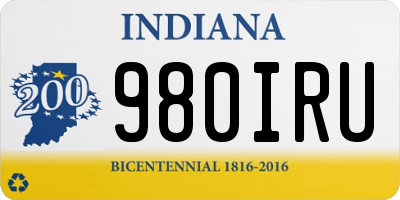 IN license plate 980IRU