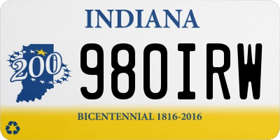 IN license plate 980IRW