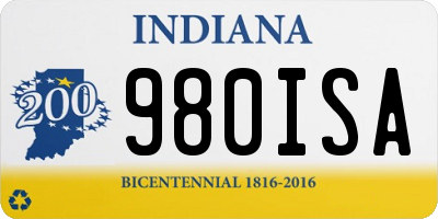 IN license plate 980ISA