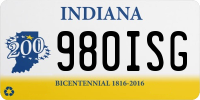 IN license plate 980ISG
