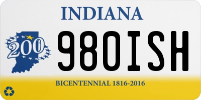 IN license plate 980ISH