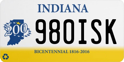 IN license plate 980ISK