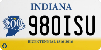 IN license plate 980ISU