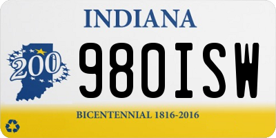 IN license plate 980ISW
