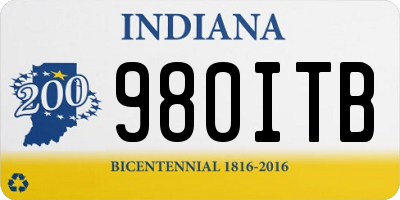 IN license plate 980ITB