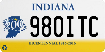 IN license plate 980ITC