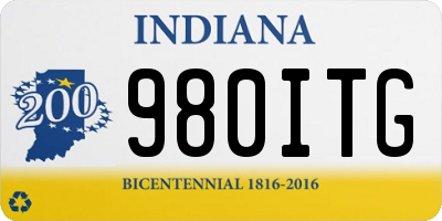 IN license plate 980ITG