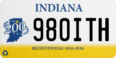 IN license plate 980ITH