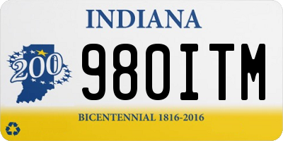 IN license plate 980ITM