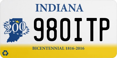 IN license plate 980ITP