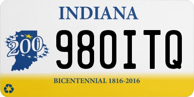 IN license plate 980ITQ