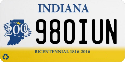 IN license plate 980IUN