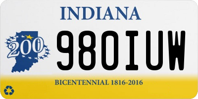 IN license plate 980IUW