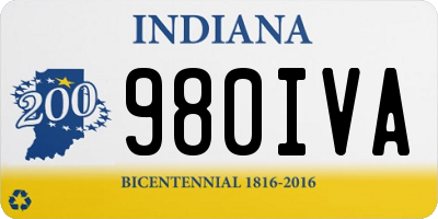 IN license plate 980IVA