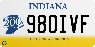 IN license plate 980IVF
