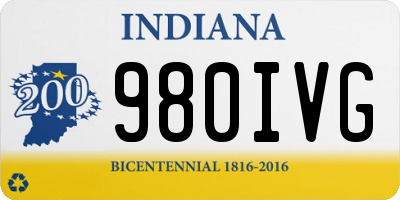 IN license plate 980IVG