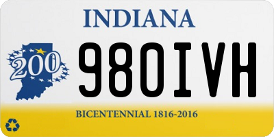 IN license plate 980IVH