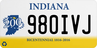 IN license plate 980IVJ