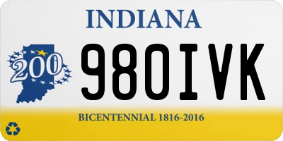 IN license plate 980IVK