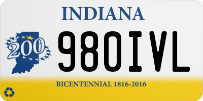 IN license plate 980IVL