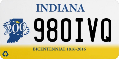 IN license plate 980IVQ