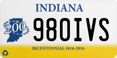 IN license plate 980IVS