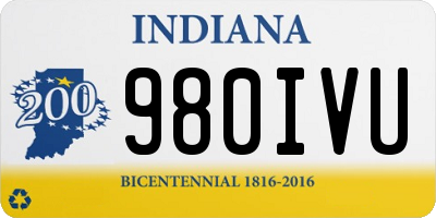 IN license plate 980IVU