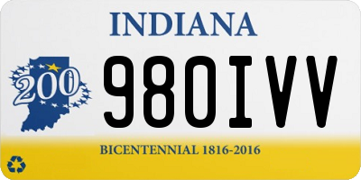 IN license plate 980IVV
