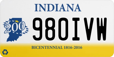 IN license plate 980IVW