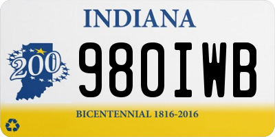 IN license plate 980IWB